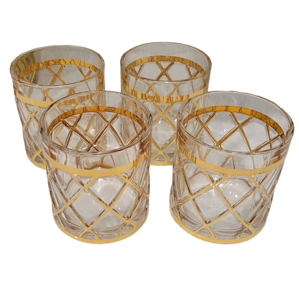 Joseph Altuzarra 18K GOLD Lattice Lowball Old Fashioned glass, set of 4